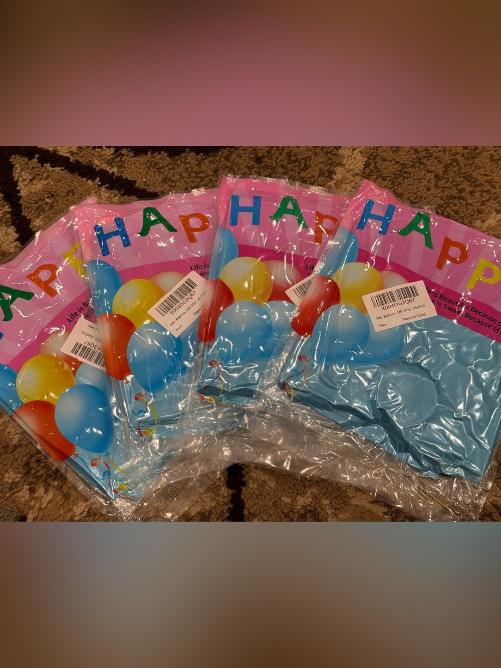 4 Balloon Party Decoration Kits – Pink & Blue